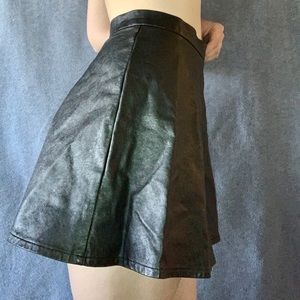 Black Pleather Skirt